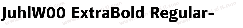 JuhlW00 ExtraBold Regular字体转换